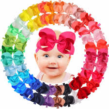 How to make hair bows and hair accessories that are beautiful and easy to make! 30 Colors 6 Inch Hair Bows Baby Girls Hair Bands Big 6 Bow Soft Elastic Band For Fant Newborn Babies In 2020 Baby Girl Hair Bands Baby Girl Hair Hair Band For Girl