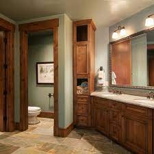 This diy wainscoting would be great in a home that you wanted to add a more traditional, vintage or cottage style. Today We Will Be Showing You A Couple Of Pictures Of Basement Bathroom Ideas That Looks Totally Amazing Dark Wood Trim Basement Bathroom Design Baseboard Trim