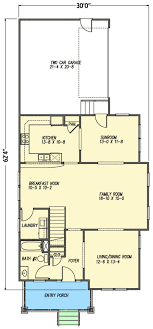 Our narrow lot house plans offer beautiful designs that will fit in tight places, giving you the chance to build a great home in the location of your dreams. 30 Wide Arts Crafts House Plan 31514gf Architectural Designs House Plans