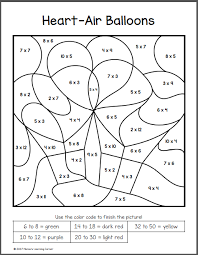 This valentine's day color key multiplication can be used as a fun way for your students to review basic facts this february. Valentine Color By Number Worksheets 99worksheets