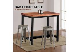 In stock at store today. Levede High Bar Table Vintage Industrial Solid Wood Kitchen Cafe Office Desk Matt Blatt