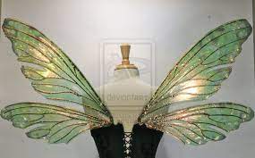 Teasel Painted Wings Absinthe By Faeryazarelle On Deviantart Fairy Wings Diy Fairy Wings Halloween Fairy