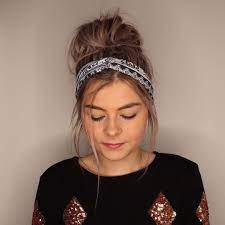 Messy Bun With Our Twisted Knot Headbands That Perfect Winter Hairstyle Have A Messy Bun Hairstyles Headband Hairstyles Winter Headbands Hairstyles