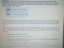 To write numbers in latin in numeric . Solved Introduction The Numeric System Represented By Chegg Com
