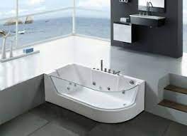 Si tratta di pannelli in cristallo temperato di diverse dimensioni, progettati per completare la funzionalità delle vasche da bagno. Vasca Da Bagno Idromassaggio Vetro Panoramico 170 X 80 Cm Venice Spa 1 Persona Ebay