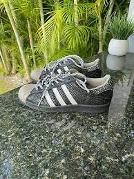 Adidas Original Unisex Mi Superstar Black Crocodile Skin B94463 Running Sneakers Ebay