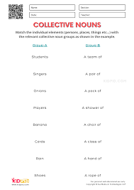 match the collective noun printable worksheets for grade 2 kidpid