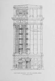 Architectural Drawings Models Photos Etc Archimaps Elevation Of The City Hall Extens Architecture Drawing Plan Architecture Drawing Architecture Old