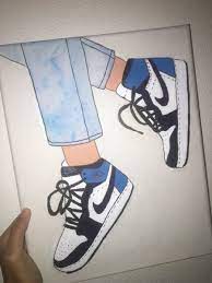 jordan 1 sur toile dessin basket abeille petit coloriage