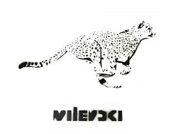 Black And White Cheetah Logo Wilevski 20 1 Cheetah Logo 2012 Stencil Art 30 X 40 Cm Cheetah Logo Stencil Art Art