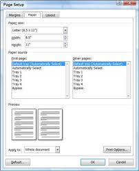 Format The Paper Size In Word 2007 Dummies