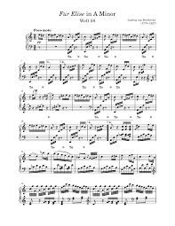 Fur elise piano sheet for beginners with letters. Fur Elise Beethoven Sheet Music For Piano Solo Musescore Com