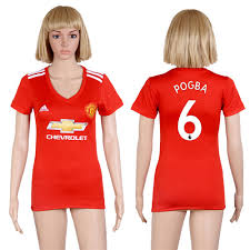 From the time when manchester united didn't ha. 2017 18 Manchester United 6 Pogba Home Women Soccer Jersey