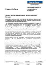 Banken und sparkassen im branchenbuch für augsburg: Ausgabe September 2013 Sparda Bank Augsburg Eg