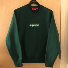 The official website of supreme. Supreme Box Logo Crewneck Hoodie Small Size Fw18 Brand New Dark Green Supreme Box Logo Hoodies Crew Neck