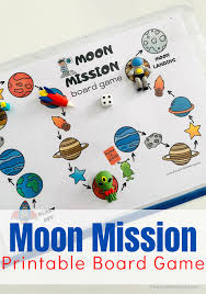 Children can play alone or with other players. Mission To The Moon A Space Board Game Printable