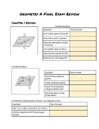 Learn vocabulary, terms, and more with flashcards, games, and other study tools. Geometry Final Exam Review Worksheets Teaching Resources Tpt