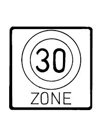 Ein wichtiges element dabei ist das sichere beherrschen der verkehrszeichen. Verkehrszeichen 30 Er Zone Ausmalbild Malvorlage Verkehrszeichen