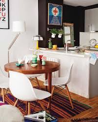 Cozy Tiny Apartment In Madrid With A Youthful And Chic Interior Apartment Dining Dining Room Small Small Kitchen Tables
