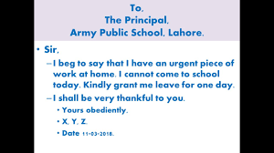 Application To The Principal For An Urgent Piece Of Work Youtube Casual leave application for urgent work. application to the principal for an urgent piece of work