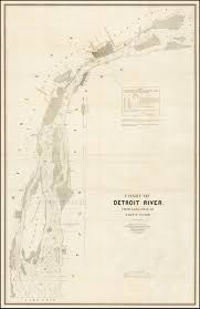 chart of detroit river from lake erie to lake st clair