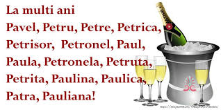 Check spelling or type a new query. Felicitari De Sfintii Petru Si Pavel Patra Paula Paul