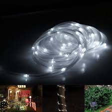 Amazon Com Le Solar Rope Lights 23ft Waterproof 50 Leds 1 2 V Daylight White Portable Wi Solar Rope Light Outdoor Rope Lights Solar Powered Led Lights