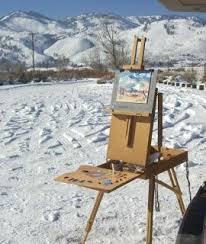 Carol Jean Thompson S Easel And The Painting She Did Looking To The Southwest At Slide Mountain Artist Aesthetic Painting Art Drawings