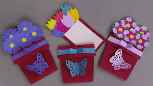 Make meaningful moments even more personal with handcrafted card making ideas that capture the mood and show loved ones how much you care. Diy Flower Pot Card Handmade Greeting Card Making Ideas Youtube