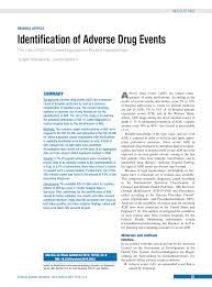 Pdf Identification Of Adverse Drug Events The Use Of Icd 10 Coded Diagnoses In Routine Hospital Data
