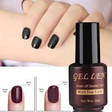 Velvet matte finish gel sealer Gellen 8ml Matte Finish Matt Top Coat Nail Art Diy For Gel Polish Popular And Creative Nail Salon Product Color Clear 1pc Gel Nail Art Nails Gel Nails French
