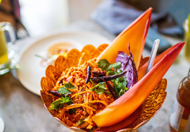 Flavorful Thai salads enjoyed during the warm Songkran festival.
