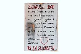 Dann bricht auch noch ein sturm los und alle sitzen gemeinsam fest. Holzschild Zuhause Ist Es Am Schonsten Amazon De Handmade