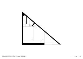 The four spaces are flanked by a communal meeting room, whose triangular form distorts the simple geometry of the building, and plays a perspective game with visitors arriving on its parking lot. Triangular House Studio Lpp Archdaily