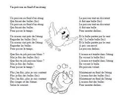 Chanson L Oiseau Et La Bulle De Pierre Chene Un Poisson Au Fond D Un Etang Comptines Comptine Poisson Chansons Comptines