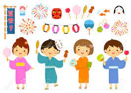 Bei ebay finden sie artikel aus der ganzen welt. Set Fur Sommerfest In Japan Mit Sussen Kindern Und Verwandten Gegenstanden Lizenzfrei Nutzbare Vektorgrafiken Clip Arts Illustrationen Image 76189663