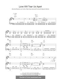 Love Will Tear Us Apart Joy Division By B Sumner I Curtis P Hook S Morris On Musicaneo