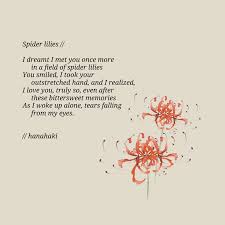 Spider Lilies Poem In 2020 Red Spider Lily Japanese Quotes Lily