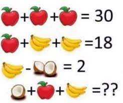 Find the apple puzzle answer. Apples Bananas And Coconuts Ask Professor Puzzler