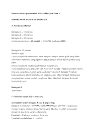 Borang c maklumat asas xii perubahan sebahagian besar dalam pemegangan syer dan 1 subseksyen 44(5a) terpakai bahagian c: Panduan Skima Pemarkahan Bahasa Melayu Kertas Terkini