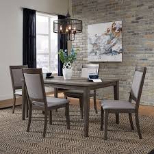 Gray Urban Modern 5 Piece Dining Set With Upholstered Chairs Tanners Creek Grey Dining Chairs Modern Dining Room Chairs Upholstered Upholstered Dining Chairs