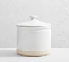 Gray and white kitchen canisters. Casa Fina Fattoria Kitchen Canisters Kitchen Accessories Pottery Barn