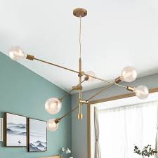 This modern bedroom light fixture is. Mid Century Modern Sputnik Chandelier Diy Adjustable Rod Semi Flush Mount Ceiling Pendant Light Fixtures Rotatable Hanging Lamp Shade E27 Lamp Holder For Bedroom Farmhouse Kitchen Decor 4 Lights Tools Home Improvement Chandeliers