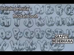 Huruf abjad grafiti bjad a sampai z. Membuat Gambar Grafiti Sederhana Huruf Abjad A Z Mudah Loh Youtube