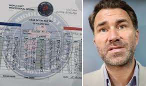 Eddie Hearn reacts to Anthony Joshua vs Oleksandr Usyk scorecards as boxing  judge slammed