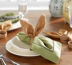Before i share today's super easy burlap napkin ring tutorial with you, i wanted to take a moment to share with you some of my favorite burlap projects right here on kenarry. Burlap Bunny Ear Napkin Ring Set Of 4 Pottery Barn