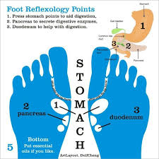 Reflex Points For Stomach Reflexology Acupressure Massage