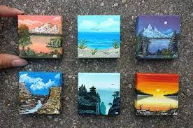 Bob Ross For Ants Mini Canvas Art Art Painting Small Canvas Art The best option is to choose a solid color such as blue. bob ross for ants mini canvas art