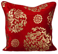 I don't sell inserts, just use them for the photo shoot. Floral Velvet Red Pillow Covers Gold Charming Contemporary Decorative Pillows By The Homecentric Houzz