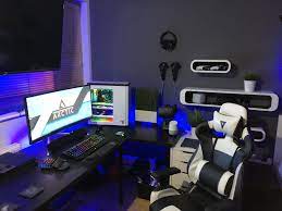 Black White Grey Setup With Blue Led S Arctic Uk Setup Setup Computer Setup Pc Setup